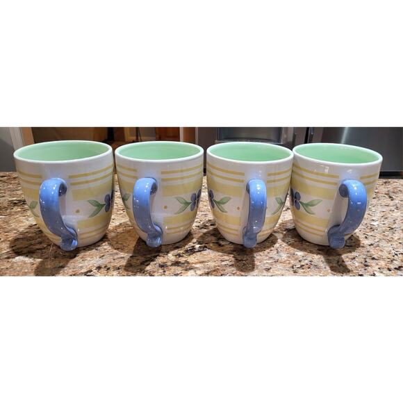 Pfaltzgraff Summer Breeze 16 oz. Stoneware Coffee Tea Mugs/Cups Set of 4 - Picture 9 of 14